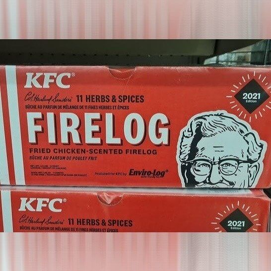 A Fried Chicken Scented Firewood Log