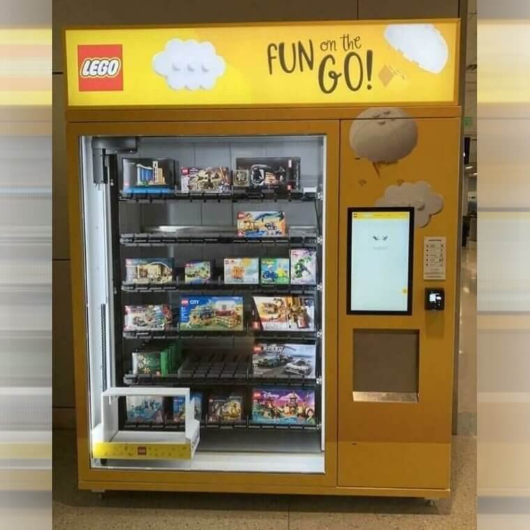 A Lego Vending Machine at the Airport