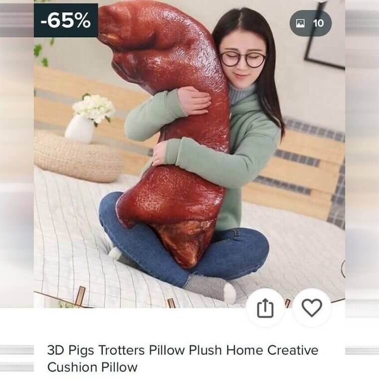 A Pillow Shaped Like A Giant Pig Foot