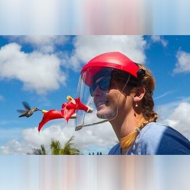 A Hat to Help You With Hummingbird Feedings