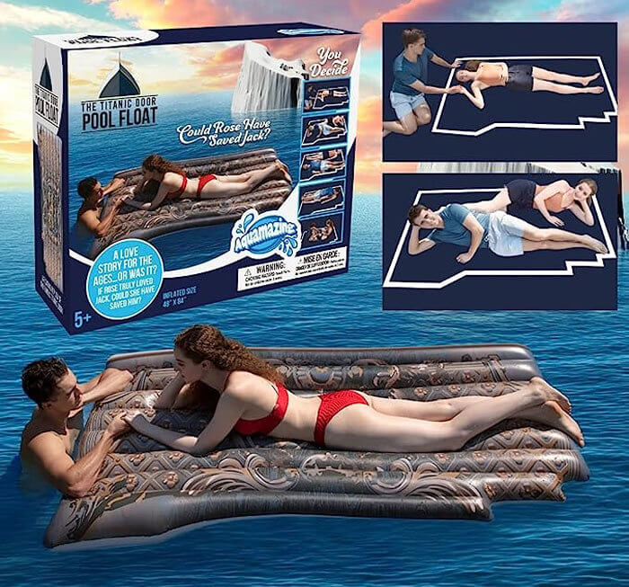 A Pool Floatie That Is the Infamous Titanic Door